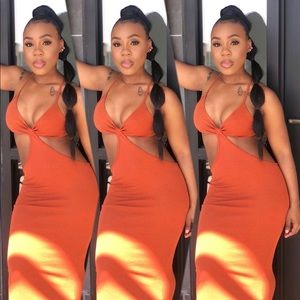 Women’s Rust Colored Spring/Summer Maxi Dress